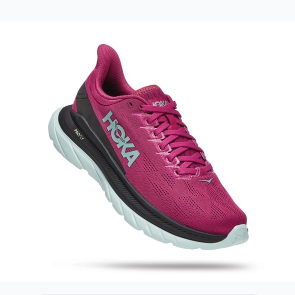 Hoka one one Mach 4 festival fuchsia & black running sneaker Size 8.5B - Picture 9 of 17